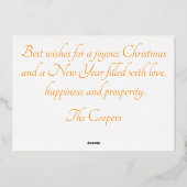  vakbanner aangepaste foliekaart folie uitnodiging (Achterkant)