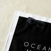 Vakbestemming familie, jaar en naam strandlaken (In situ)