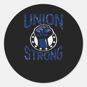 vakbond strong-first stand together bij de opricht ronde sticker