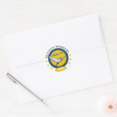 Vakbond voor gepensioneerden ronde sticker (Envelop)