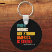 Vakbonden zijn sterk Amerika is sterk Kamala Harri Sleutelhanger (Voorkant)