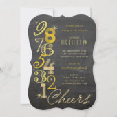 Vakbondsdag in New Year's Eve Countdown Chalkboard Kaart (Voorkant)