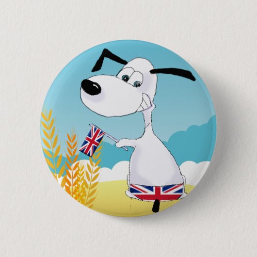 vakbondsjack dog ronde button 5,7 cm (Voorkant)