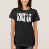vakbondsondersteuning surpluswaarde quote DSA acti T-shirt (Voorkant)