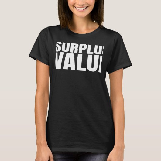 vakbondsondersteuning surpluswaarde quote DSA acti T-shirt (Voorkant)