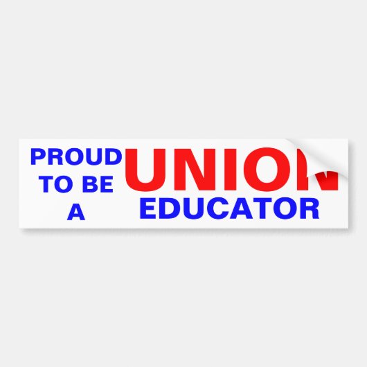 VAKBONDSONDERWIJSER BUMPERSTICKER (Voorkant)
