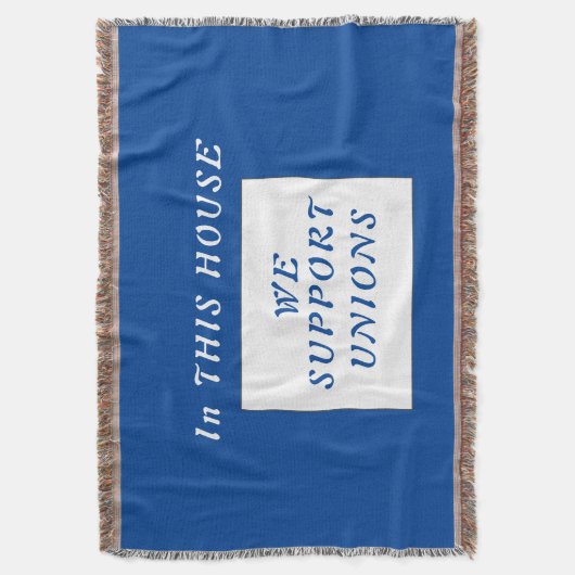 vakbondsslogan deken (Voorkant Verticaal)