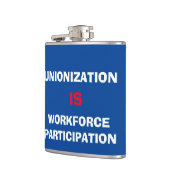 vakbondsslogan heupfles (Links)