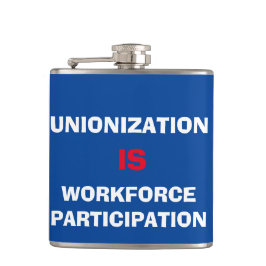 vakbondsslogan heupfles