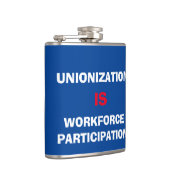 vakbondsslogan heupfles (Rechts)