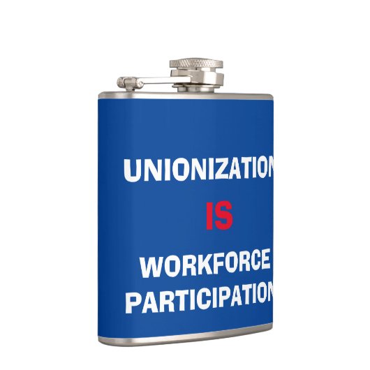 vakbondsslogan heupfles (Rechts)