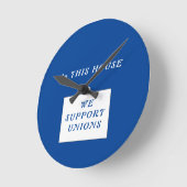 vakbondsslogan ronde klok (Hoek)