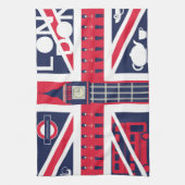 vakbondsvlag met londen decoratie theedoek (Verticaal)