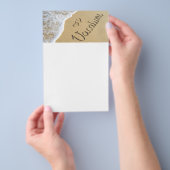 Vakbord op het strand flyer (Hand)