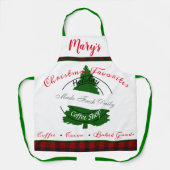 Vakcafé-koffiewinkel, gepersonaliseerd teken-schor schort (Voorkant)