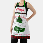 Vakcafé-koffiewinkel, gepersonaliseerd teken-schor schort (Insitu)