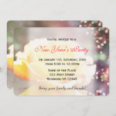 Vakdag fancy gele rozenbloem Nieuwjaar feest Kaart (Voorkant / Achterkant)