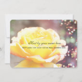 Vakdag fancy gele rozenbloem Nieuwjaar feest Kaart (Achterkant)