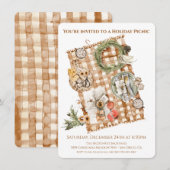 Vakdag kerstfeestdag Picnic Meal Uitnodiging (Voorkant / Achterkant)