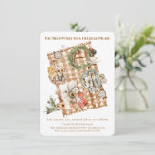 Vakdag kerstfeestdag Picnic Meal Uitnodiging (Staand voorkant)