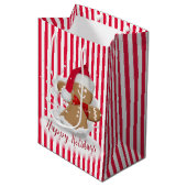 Vakdag van de Gingerbrood Man in Milk Splash Medium Cadeauzakje (Voorkant Gekanteld)