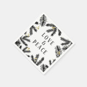 Vakdag voor zwarte en gouden pine en bessen servet (Hoek)