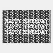 VAKDAGEN BIRTHDAY WRAPPING PAPIERVLAK VASTGESTELD INPAKPAPIER VEL (Voorkant 3)