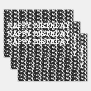 VAKDAGEN BIRTHDAY WRAPPING PAPIERVLAK VASTGESTELD INPAKPAPIER VEL