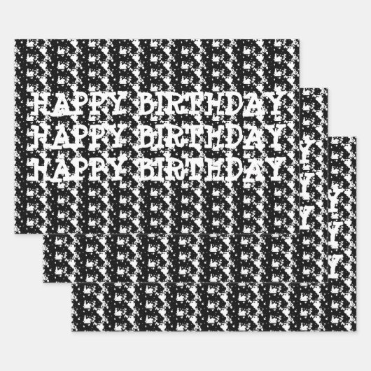 VAKDAGEN BIRTHDAY WRAPPING PAPIERVLAK VASTGESTELD INPAKPAPIER VEL (Set)