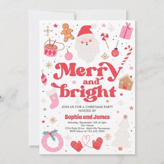 Vakfeest en feestdag voor vrolijk kerstfeest kaart (Voorkant)