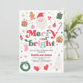 Vakfeest en feestdag voor vrolijk kerstfeest kaart (Staand voorkant)