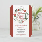 Vakfeest Floral met kerstfeest Kaart (Staand voorkant)