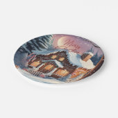 Vakfeest kerstfeestdag papieren bordje (Gekanteld)