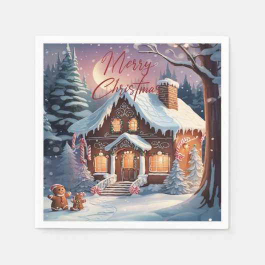 Vakfeest kerstfeestdag servet (Voorkant)