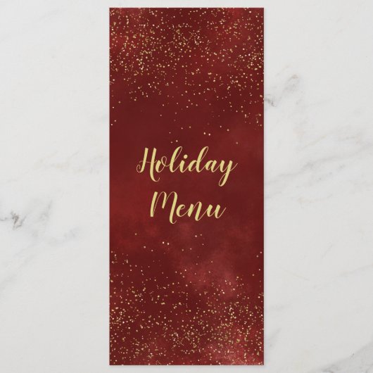 Vakfeest, rood, goud, menu (Voorkant)