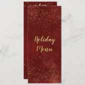 Vakfeest, rood, goud, menu (Voorkant / Achterkant)