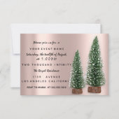 Vakfeestdag kerstfeestdag uitnodiging Roos binnens (Voorkant)