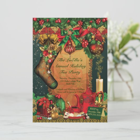 Vakfeestdag kerstfeestdagen kaart (Staand voorkant)