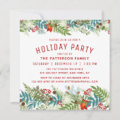 Vakfeestdag kerstfeestelijke Floral Kaart (Voorkant)