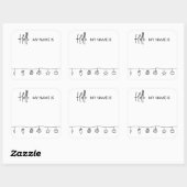 Vakfeestdag kerstmis minimalistische naamtag vierkante sticker (Vel)