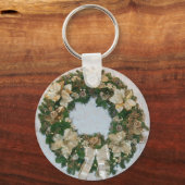 Vakfeestdag KerstmisWreath Sleutelhanger (Voorkant)