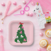 Vakfeestdag kerstrolschaatsen Schaats kerstmis Papieren Bordje (Feest)