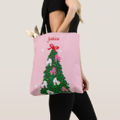 Vakfeestdag kerstrolschaatsen Schaats kerstmis Tote Bag (Dichtbij)