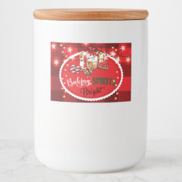 Vakfeestdagen kerstbakken gedistilleerde dranken voedselcontainer etiket