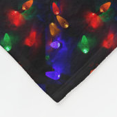 Vakfeestdagen kerstfeestdagen lichten wintersneeuw fleece deken (Hoek)