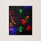 Vakfeestdagen kerstfeestdagen lichten wintersneeuw legpuzzel (Verticaal)