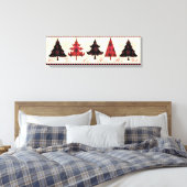 Vakfeestkerstbomen Canvas Afdruk (Insitu (Slaapkamer))