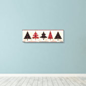 Vakfeestkerstbomen Canvas Afdruk (Insitu (Houten vloer))