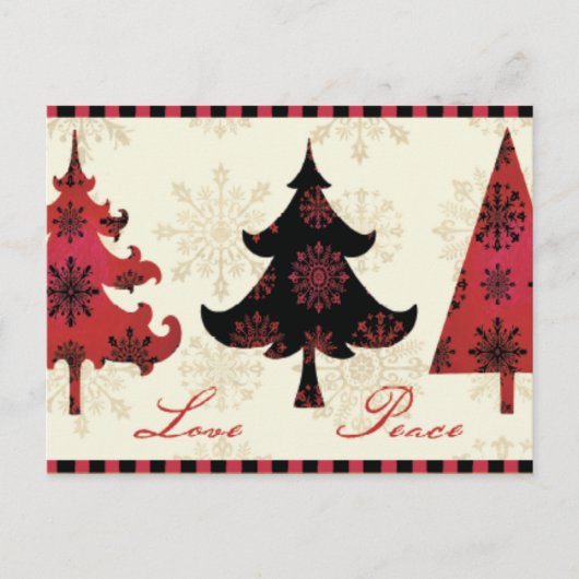 Vakfeestkerstbomen Feestdagenkaart (Voorkant)
