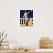 Vakgoed bij nacht, ontwerp voor een avondjurk bij poster (Keuken)